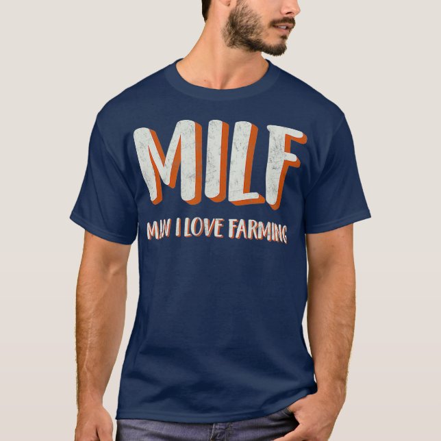 T-SHIRT MILF - HOMME J'AIME L'AGRICULTURE (Devant)