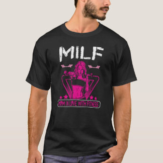 T-shirt Milf Maman En Amour Avec Fitness Design