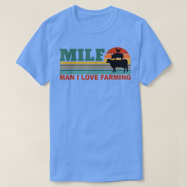 T-shirt MILF-Man I Love Farming Funny Farmer Farming Retro (Design devant)