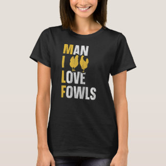 T-shirt MILF Man J'aime les oiseaux Citation pour un éleve