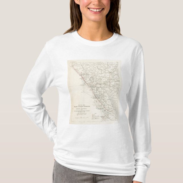 T-shirt Milieu la Californie de chaîne de côte (Devant)