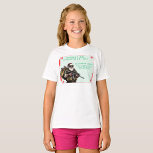 T-shirt Militaire amusant/Père Noël de Noël