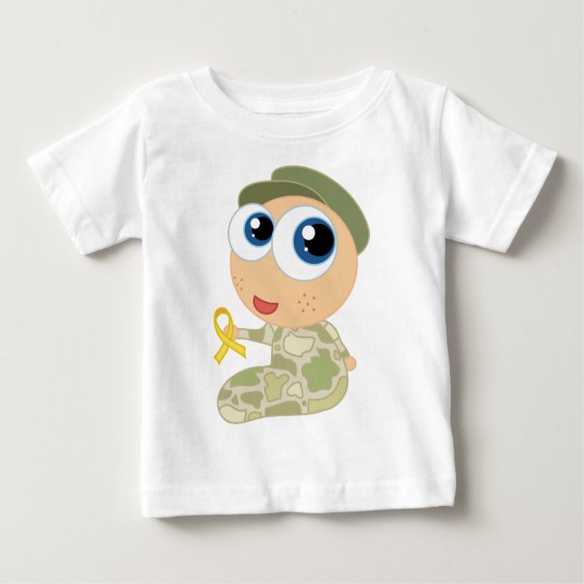 T-shirt militaire de bébé (Devant)