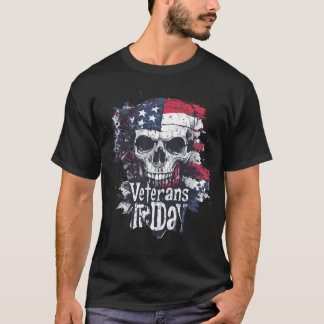 T-Shirt Militaire Grunge Patriotique