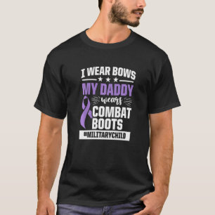 T-shirt Militaire Mois Enfant Purple Up Papa Bottes