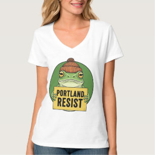 T-shirt Militant Grenouille de Portland Résiste