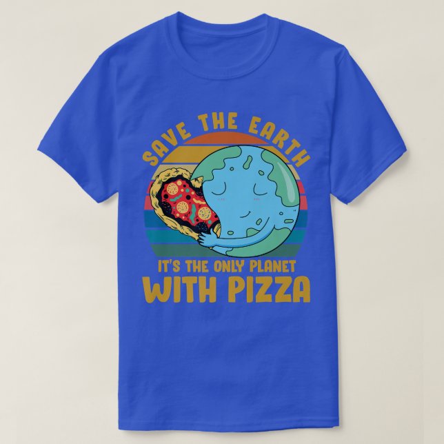 T-shirt Militante de l'environnement Pizza amante tee Drôl (Design devant)