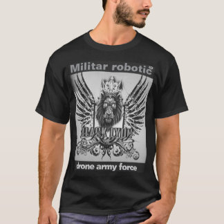 T-shirt Militar robotic black Lyon drone army force 2