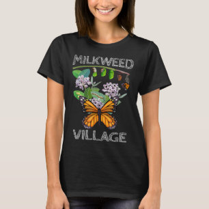 T-shirt Milkweed Village Monarch Papillon Métamorphose