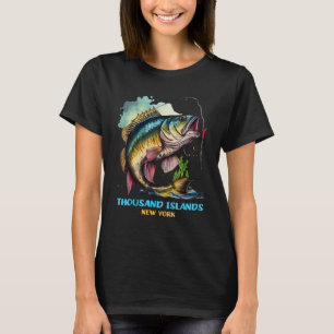 T-shirt Mille Îles New York Voyage de pêche Fisher Gear