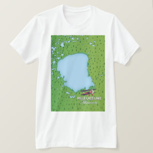 T-shirt mille lacs Minnesota plan de voyage.