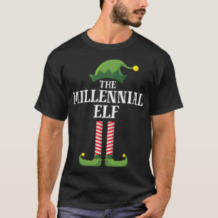 T-shirt Millennial Elf Matching Famille de Noël Paj