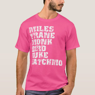 T-shirt Milles de jazz Coltrane Monk Parker Ellington L