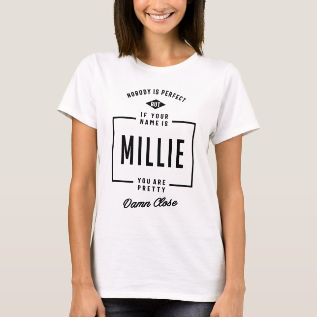 T-shirt Millie Nom personnalisé Cadeau d'anniversaire (Devant)
