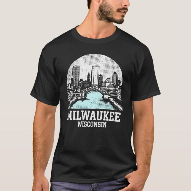 T-shirt Milwaukee City Wisconsin (Devant)