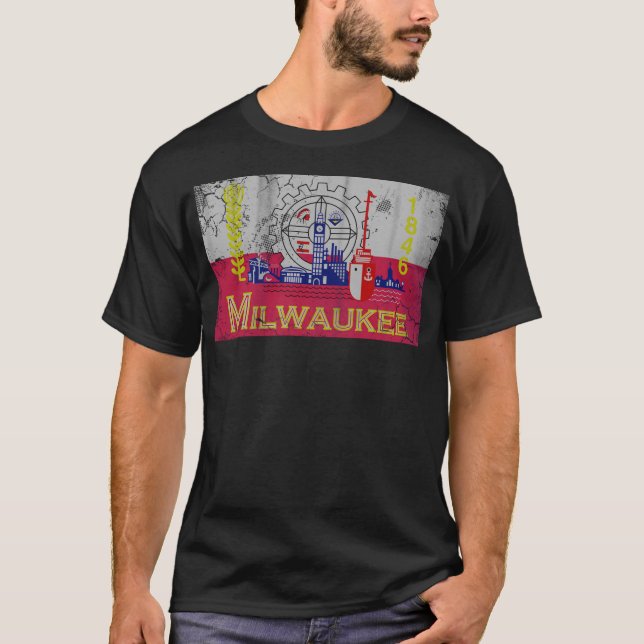 T-shirt Milwaukee Polish Heritage Flag (Devant)