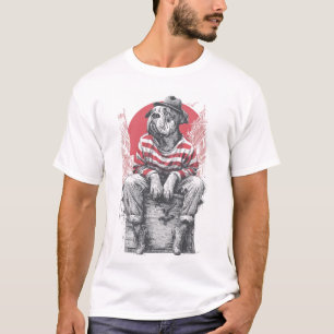 T-shirt Mime Mastiff � Chien Drôle Silencieux