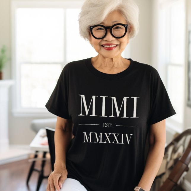 T-shirt Mimi Année Numérique Romaine Établie (Créateur téléchargé)
