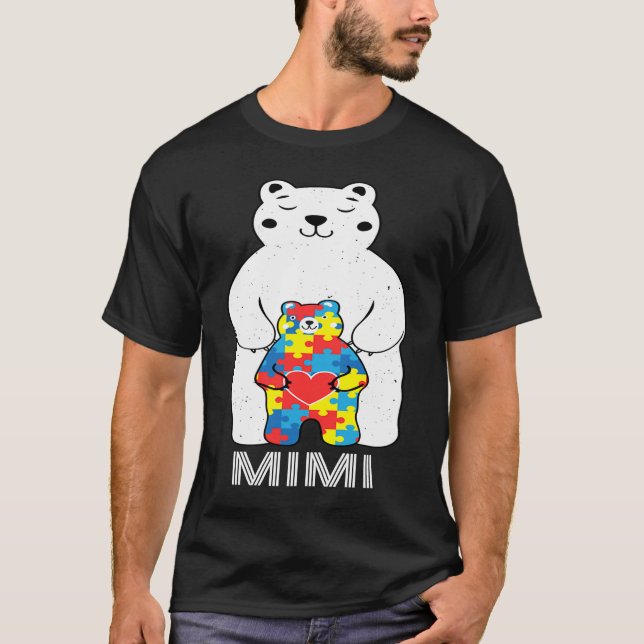 T-shirt Mimi Bear Autism Awareness (Devant)