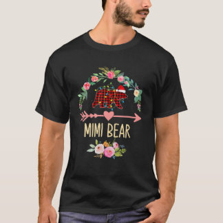 T-shirt Mimi Bear Xmas Famille Pyjama rouge Plaque G