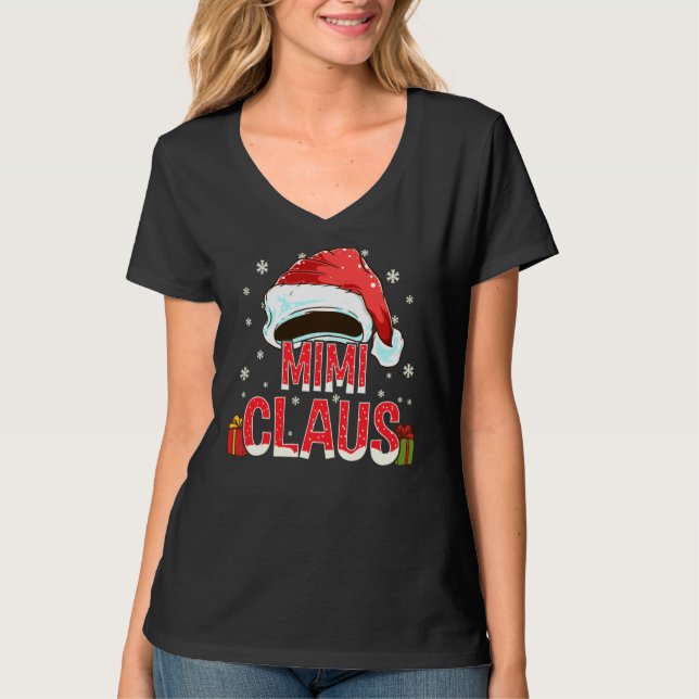 T-shirt Mimi Claus Group Jeu de Noël familial (Devant)