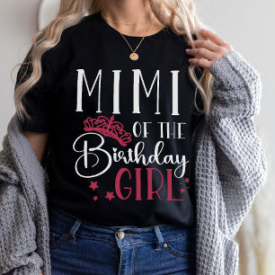 T-shirt Mimi de la famille de jumelage personnalisée fille