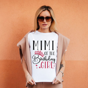 T-shirt Mimi de la famille de jumelage personnalisée fille
