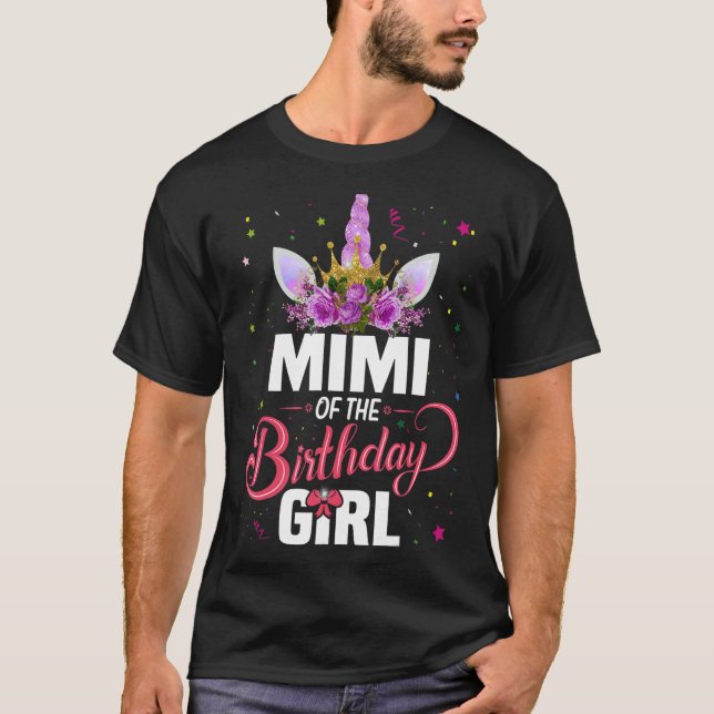 T-shirt Mimi De La Fille Anniversaire Princesse Matching F (Devant)