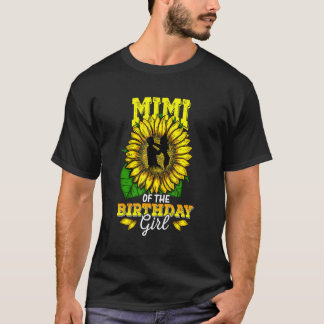 T-shirt Mimi De L'Anniversaire Fille Tournesol Fête Annive
