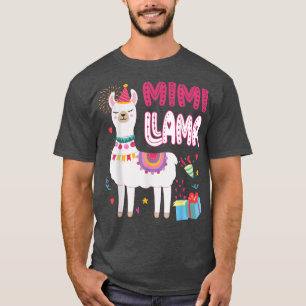 T-shirt Mimi Lama Grand-mère d'un garçon d'anniversaire Fi