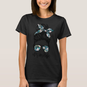 T-shirt Mimi Life Messy Hair Bun Femmes Fête des mères