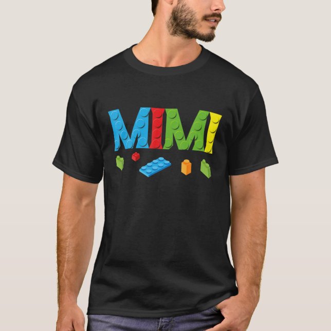 T-shirt Mimi Master Builder Bâtiment Briques Blocs Famille (Devant)