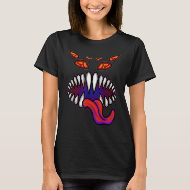 T-shirt Mimic Face Costume Cosplay Dungeon Tabletop RPG TT (Devant)