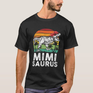 T-shirt Mimisaurus Funny T Rex Dinosaur Famille Mimi Sauru