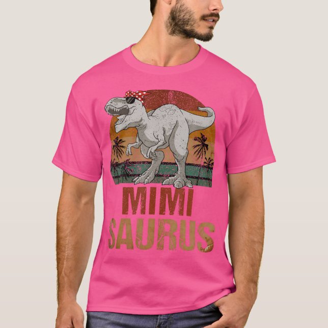 T-shirt Mimisaurus T Rex Dinosaur Mimi Saurus Fête Des Mèr (Devant)