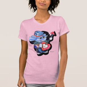 T-shirt mince féminin de la Guitare du Coeur de M