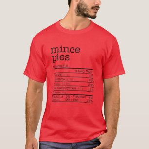 T-shirt Mince Pies Nutrition Facts Drôle Thanksgiving Chri