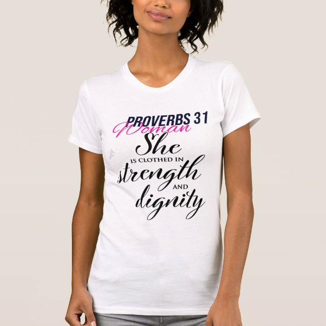 T-Shirt Mince pour femmes Proverbes 31 Femme (Devant)