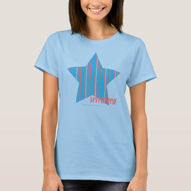 T-shirt Minces bandes Aqua 2 (Devant)
