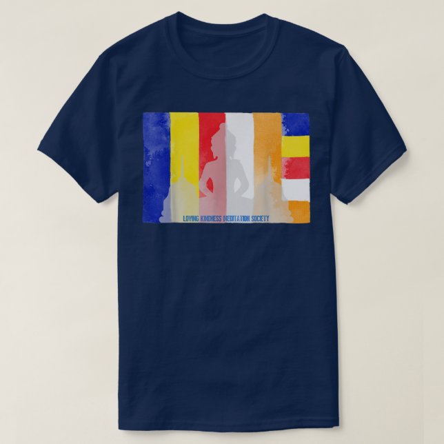 T-shirt Mindfulness Bouddha Drapeau Bouddhiste Spirituel Y (Design devant)