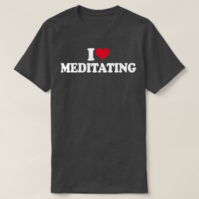 T-shirt Mindfulness J'Aime Méditer Le Yoga (Design devant)