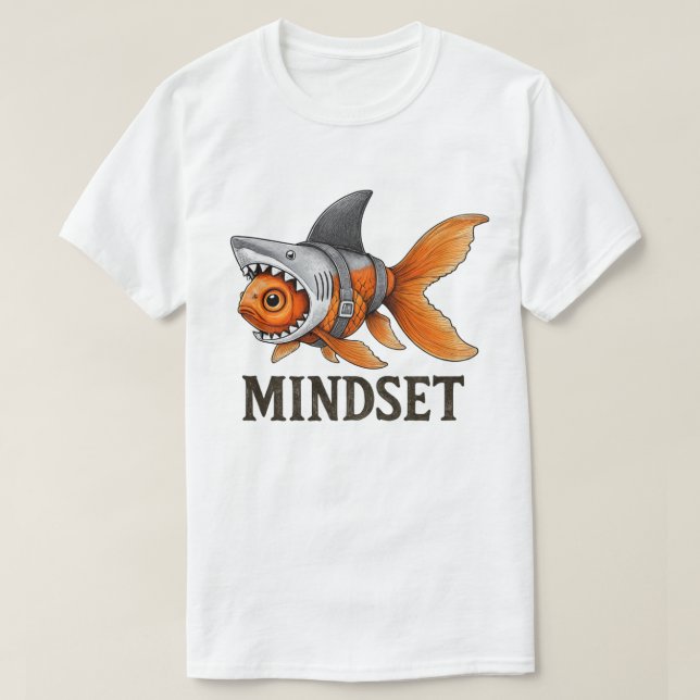 T-shirt Mindset Goldfish Shark Tee (Design devant)