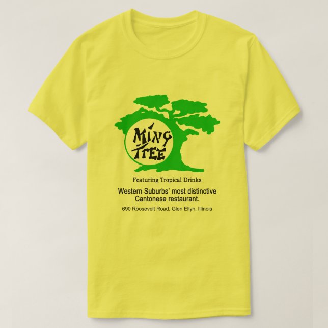 T-shirt Ming Tree Cantonese Restaurant, Glen Ellyn, IL (Design devant)