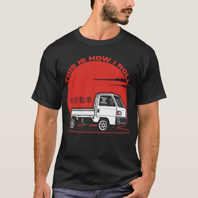 T-shirt Mini Camion Kei Voiture Japon cabine sur Compact 4 (Devant)