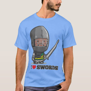 T-shirt Mini Chevalier J'aime les épées amis