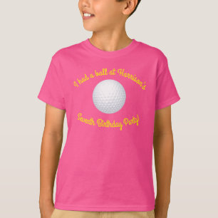 T-shirt Mini Golf Balls Anniversaire Fête Enfants Rose