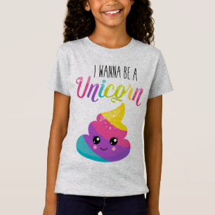 T-shirt mini-maillot pour filles de la licorne