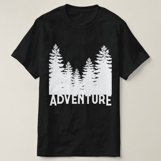 T-shirt Mini pin noir et blanc Aventure T- (Design devant)