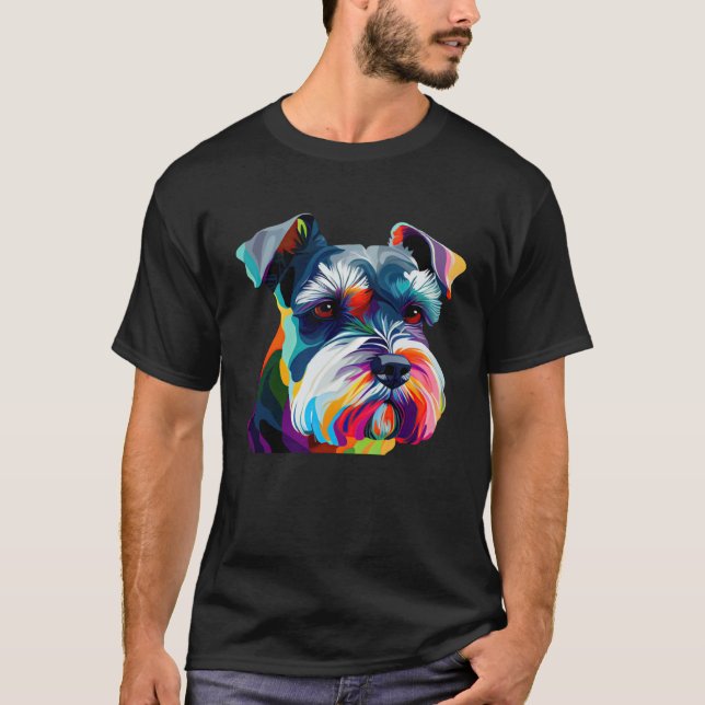 T-shirt Mini Schnauzer  Schnauzer Pop Miniature Schnauzer (Devant)