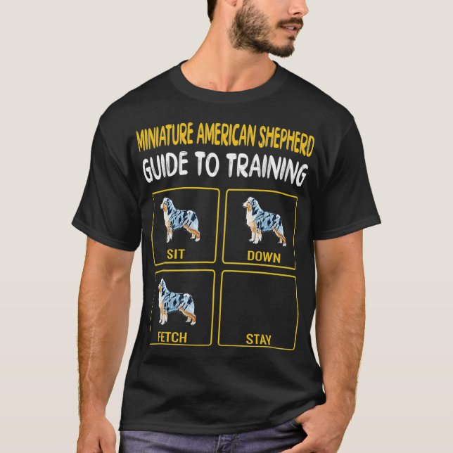 T-shirt Miniature American Shepherd Guide De Formation (Devant)